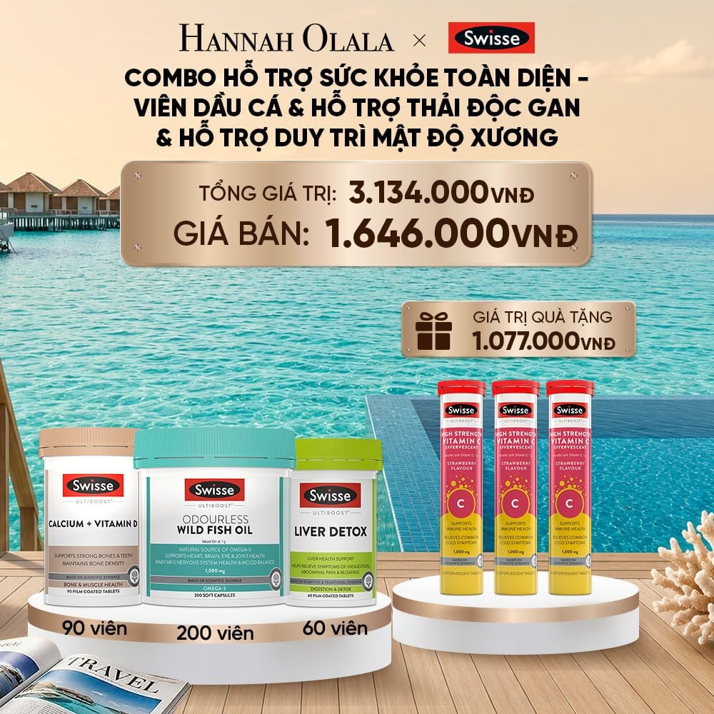  COMBO HỖ TRỢ THẢI ĐỘC GAN & GIẢM KHÓ TIÊU ĐẦY BỤNG 60V & HỖ TRỢ DUY TRÌ MẬT ĐỘ XƯƠNG 90V_ D689 