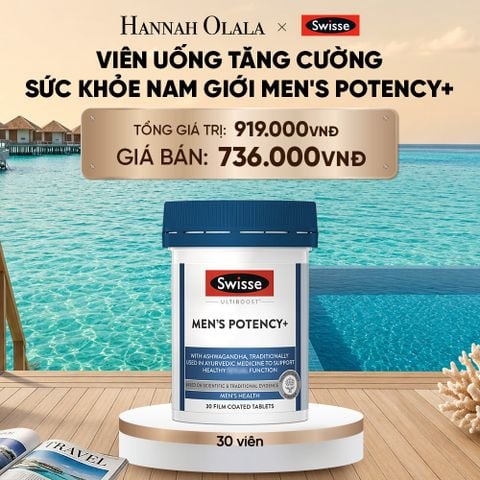  VIÊN UỐNG TĂNG CƯỜNG SỨC KHỎE NAM GIỚI SWISSE ULTIBOOST MEN'S POTENCY+ (30 VIÊN)_ D1260 