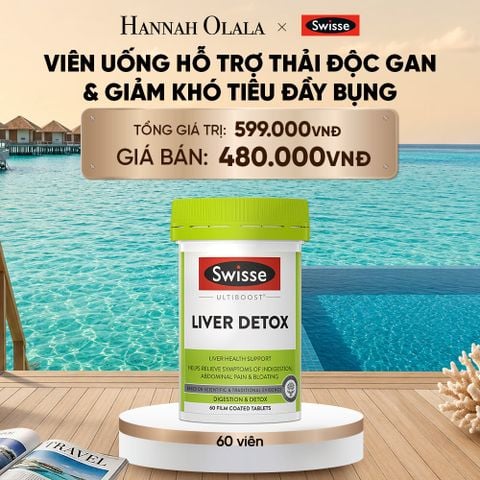  VIÊN UỐNG HỖ TRỢ THẢI ĐỘC GAN & GIẢM KHÓ TIÊU ĐẦY BỤNG SWISSE ULTIBOOST LIVER DETOX (60 VIÊN)_ D261 