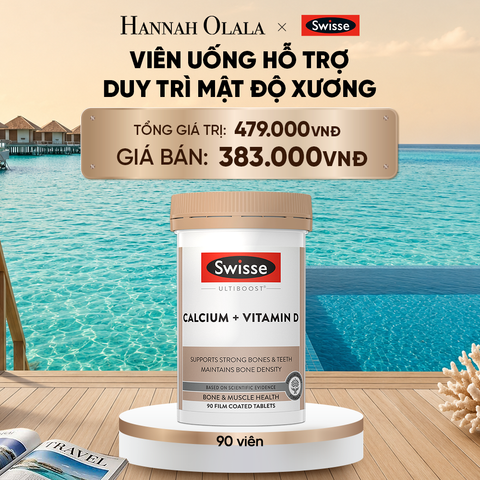  VIÊN UỐNG HỖ TRỢ DUY TRÌ MẬT ĐỘ XƯƠNG SWISSE ULTIBOOST CALCIUM + VITAMIN D (90 VIÊN)_ D373 