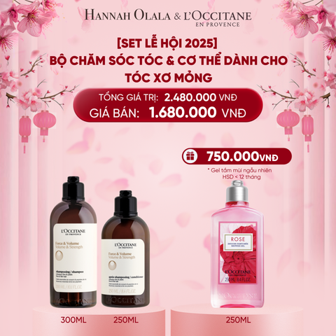  A1038_DEAL 16: [SET LỄ HỘI 2025] SET CHĂM SÓC TÓC & CƠ THỂ DÀNH CHO TÓC XƠ MỎNG 