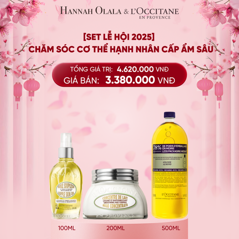  A1034_DEAL 12: [SET LỄ HỘI] CHĂM SÓC CƠ THỂ HẠNH NHÂN CẤP ẨM SÂU 