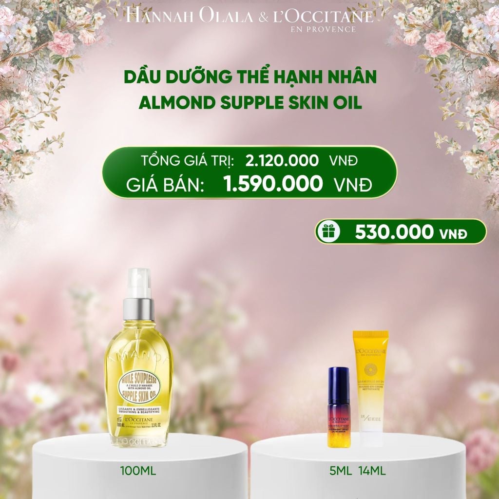  DEAL 3: DẦU DƯỠNG THỂ HẠNH NHÂN L'OCCITANE 100ML 