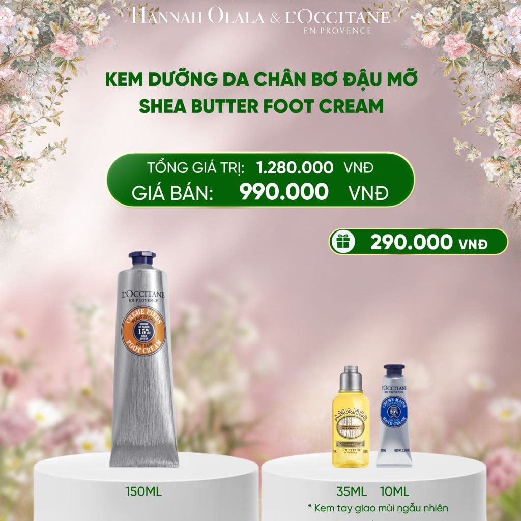  DEAL 4: KEM DƯỠNG DA CHÂN BƠ ĐẬU MỠ L'OCCITANE 150ML 