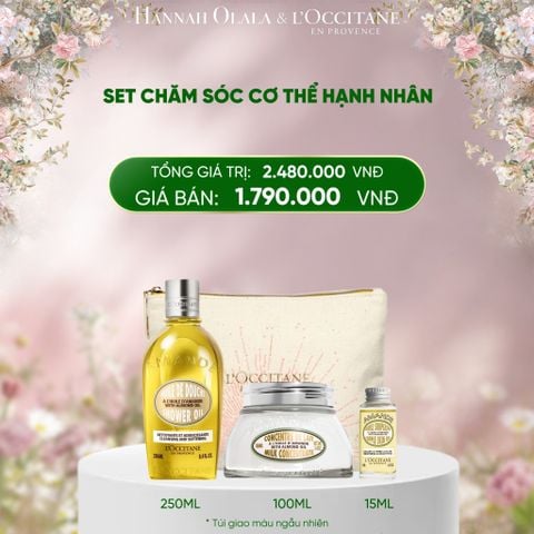  DEAL 9: [SET QUÀ TẶNG 08/03] CHĂM SÓC CƠ THỂ HẠNH NHÂN L'OCCITANE 