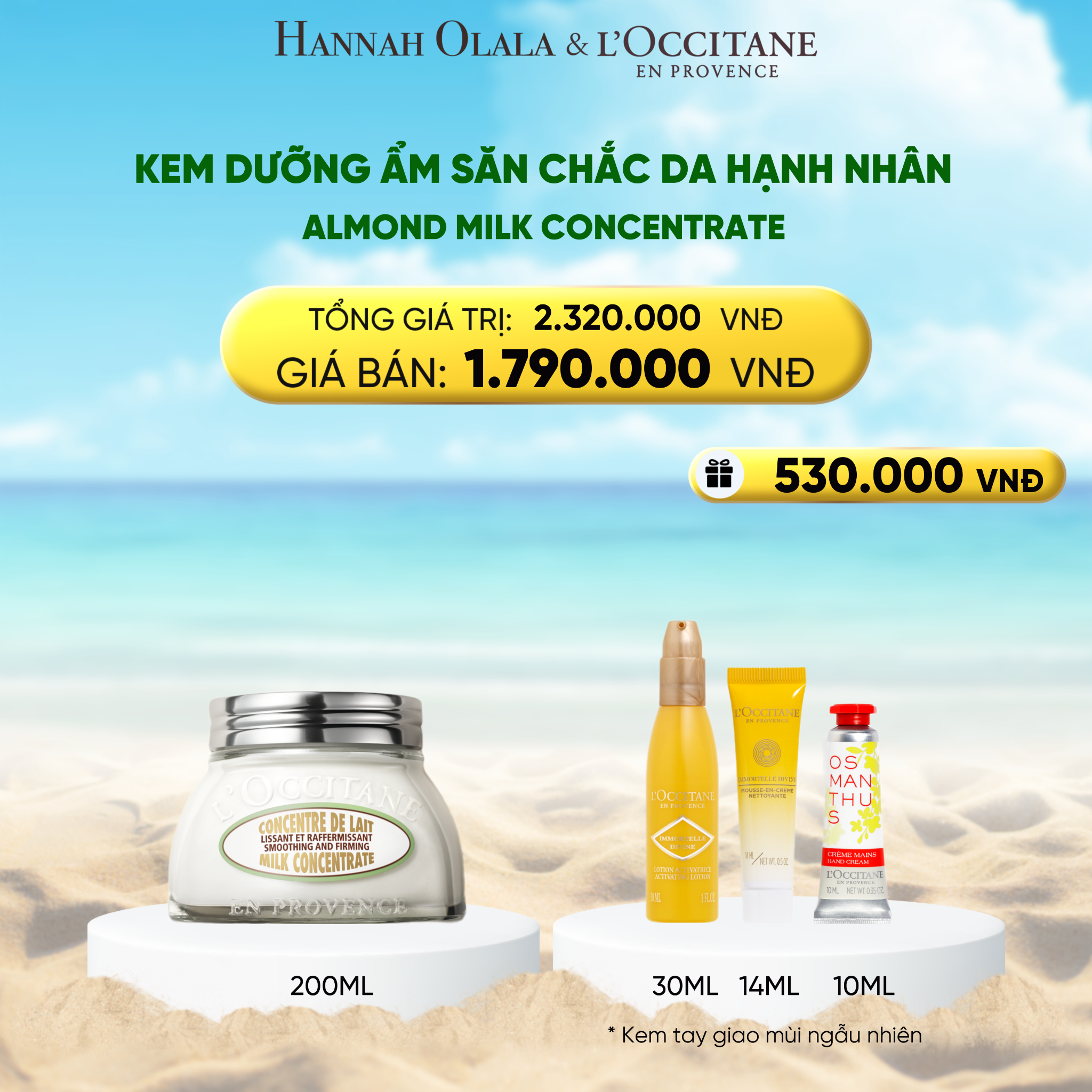 A940_deal 1: kem dưỡng thể săn chắc da hạnh nhân l'occitane 200ml