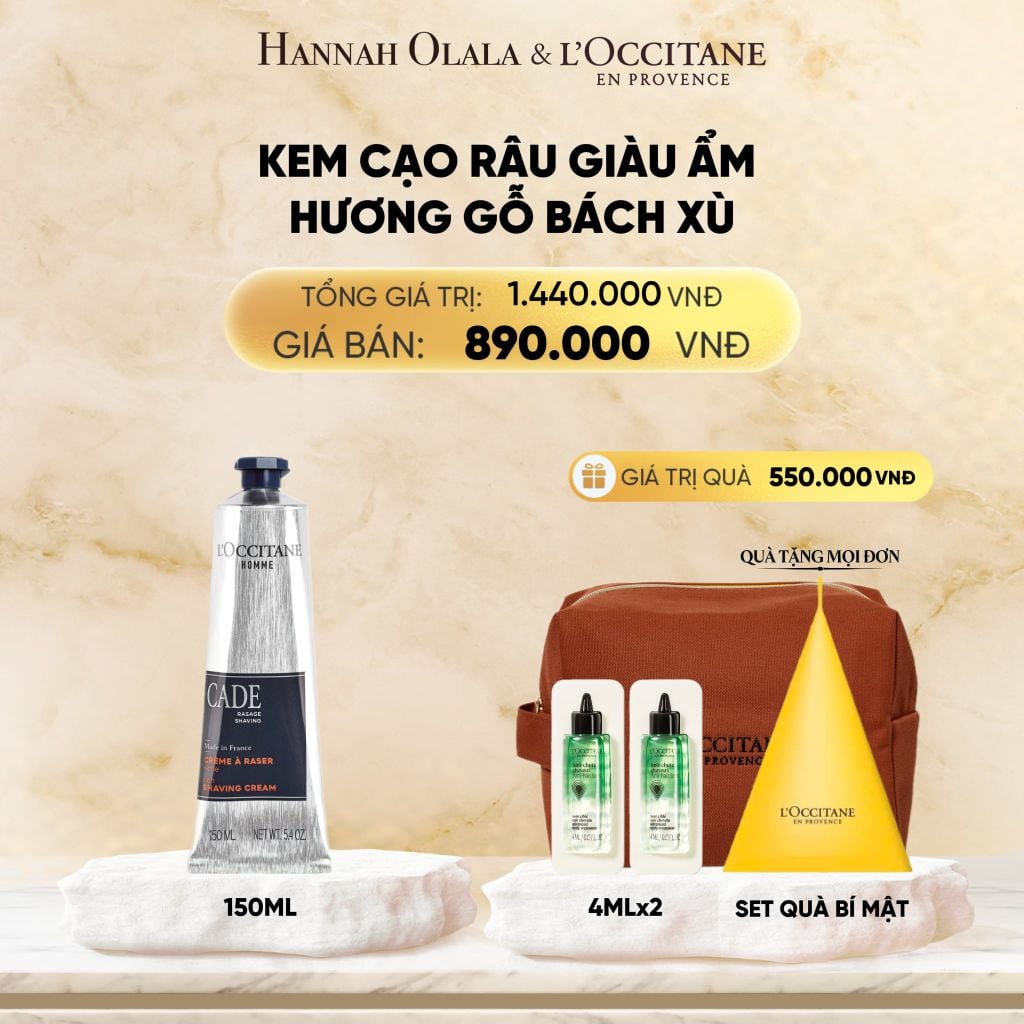  KEM CẠO RÂU CHIẾT XUẤT GỖ CÂY BÁCH XÙ L'OCCITANE 
