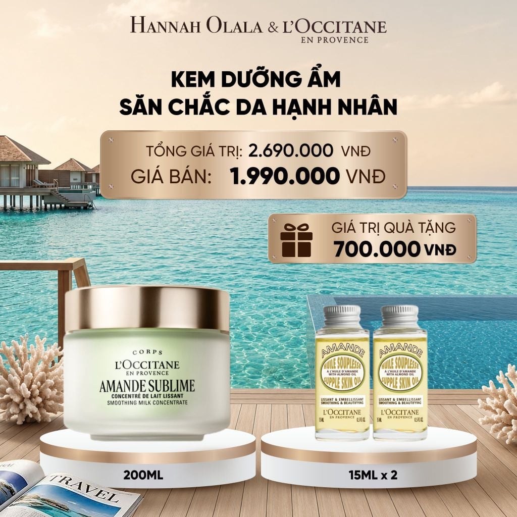  KEM DƯỠNG THỂ SĂN CHẮC DA HẠNH NHÂN L'OCCITANE 200ML 
