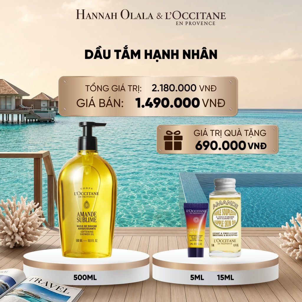  DẦU TẮM HẠNH NHÂN L'OCCITANE 500ML 