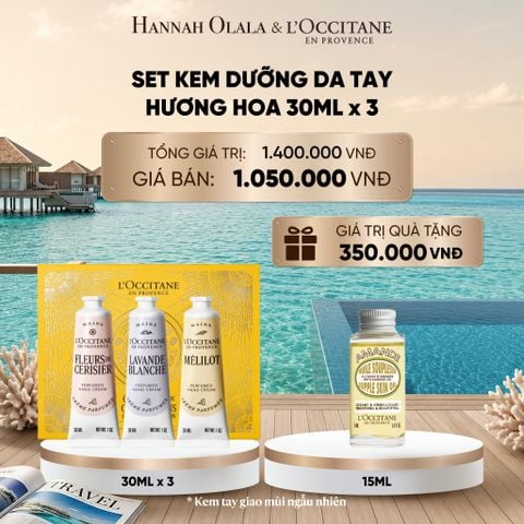  KEM DƯỠNG DA TAY HƯƠNG HOA L'OCCITANE 30ML x 3 