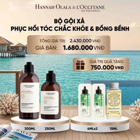  SET GỘI XẢ L'OCCITANE DƯỠNG TÓC BỒNG BỀNH 