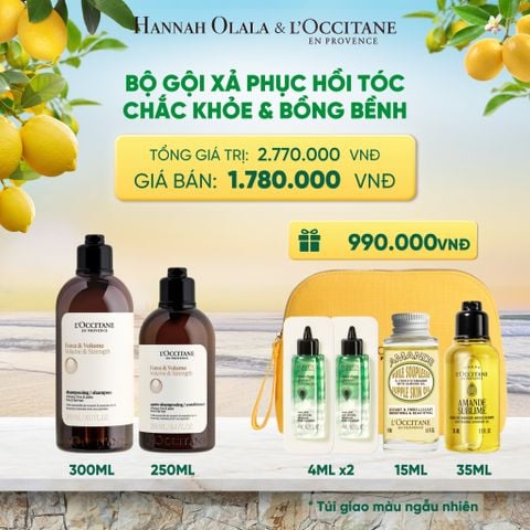  SET GỘI XẢ LOCCITANE DƯỠNG TÓC BỒNG BỀNH - A2550 