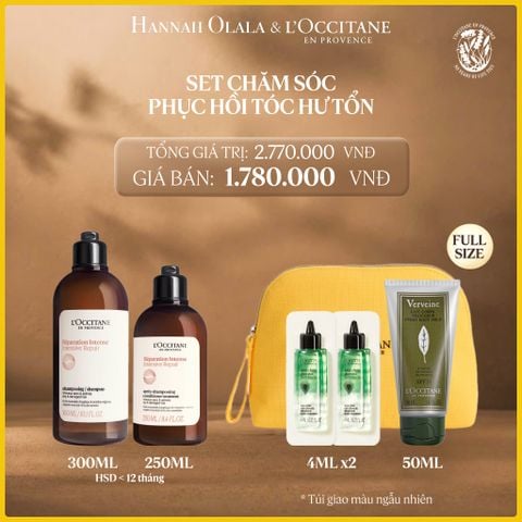  SET GỘI XẢ LOCCITANE PHỤC HỒI CHUYÊN SÂU 