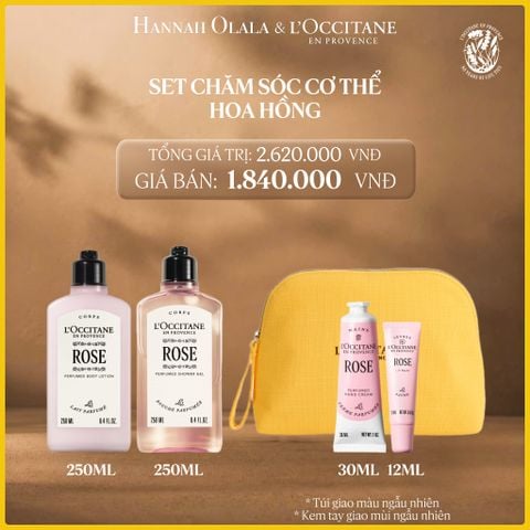  SET CHĂM SÓC CƠ THỂ HOA HỒNG LOCCITANE 