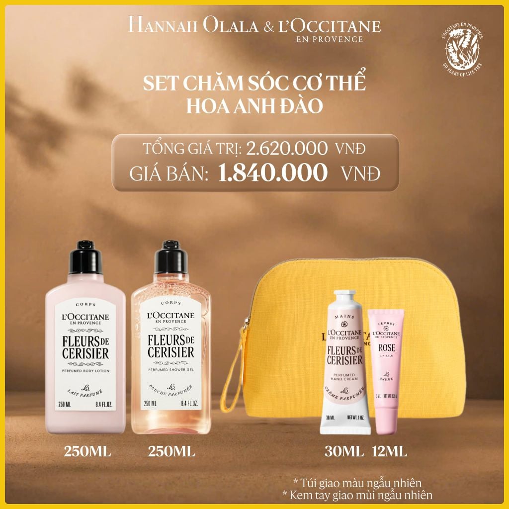  SET CHĂM SÓC CƠ THỂ HOA ANH ĐÀO LOCCITANE 