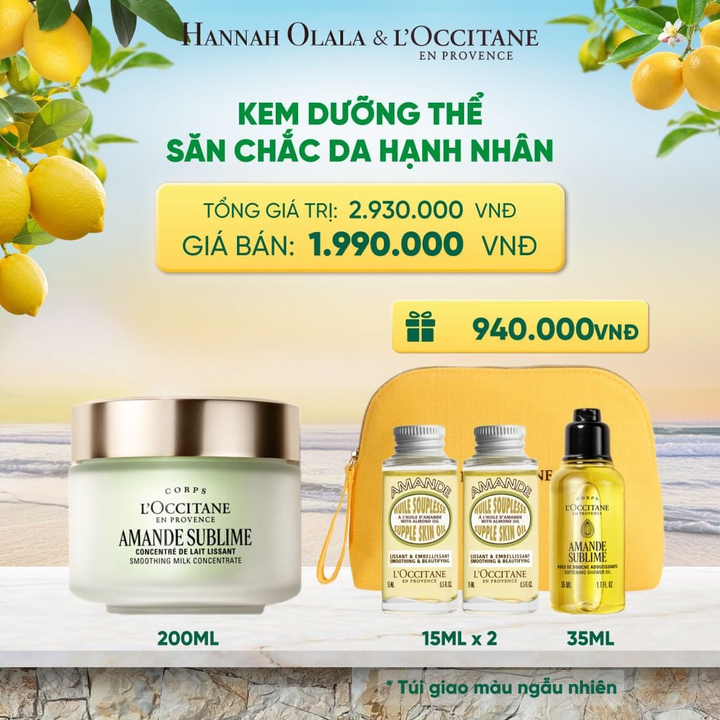  KEM DƯỠNG THỂ SĂN CHẮC DA HẠNH NHÂN LOCCITANE 200ML - A2542 