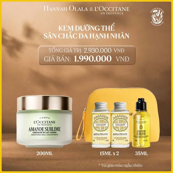  KEM DƯỠNG THỂ SĂN CHẮC DA HẠNH NHÂN LOCCITANE 200ML 