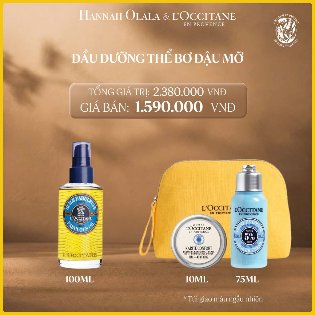  DẦU DƯỠNG THỂ BƠ ĐẬU MỠ LOCCITANE 100ML 