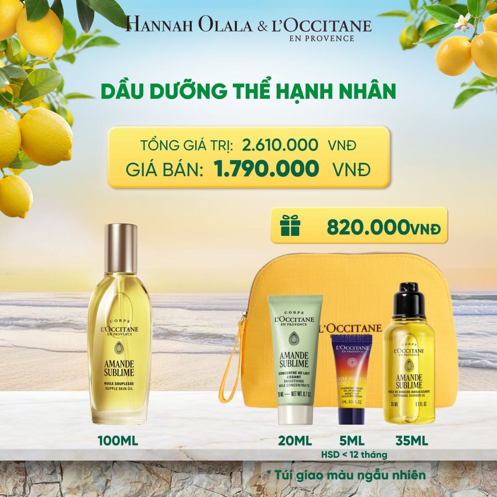  DẦU DƯỠNG THỂ HẠNH NHÂN LOCCITANE 100ML - A2544 