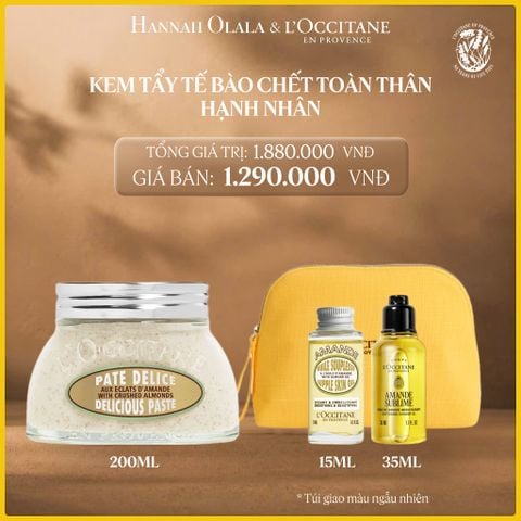  KEM TẨY TẾ BÀO CHẾT TOÀN THÂN HẠNH NHÂN LOCCITANE 200ML 