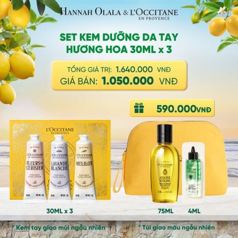  SET KEM DƯỠNG DA TAY HƯƠNG HOA LOCCITANE 30ML x 3 - A2546 
