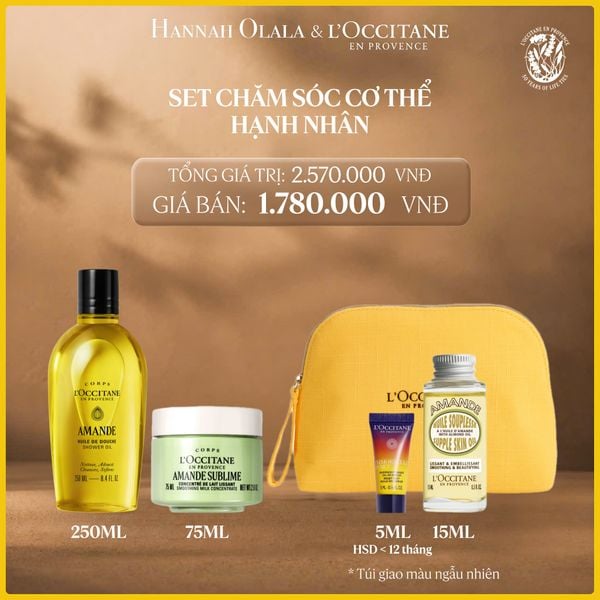  SET CHĂM SÓC CƠ THỂ HẠNH NHÂN LOCCITANE 
