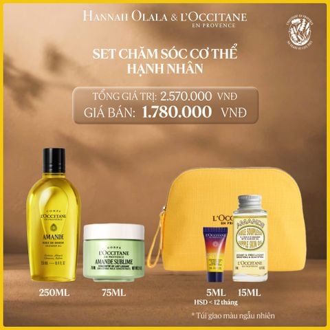  SET CHĂM SÓC CƠ THỂ HẠNH NHÂN LOCCITANE 