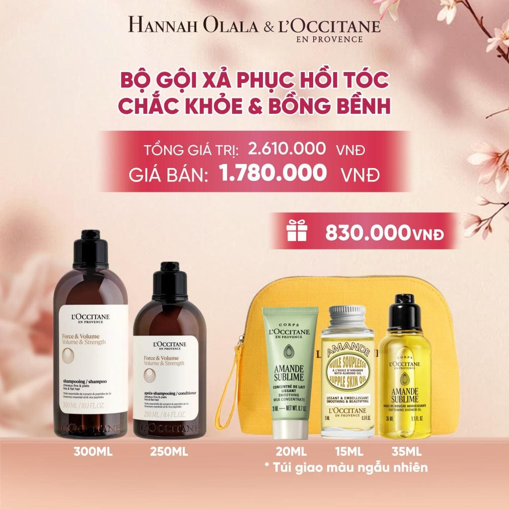  SET GỘI XẢ LOCCITANE DƯỠNG TÓC BỒNG BỀNH - A2198 