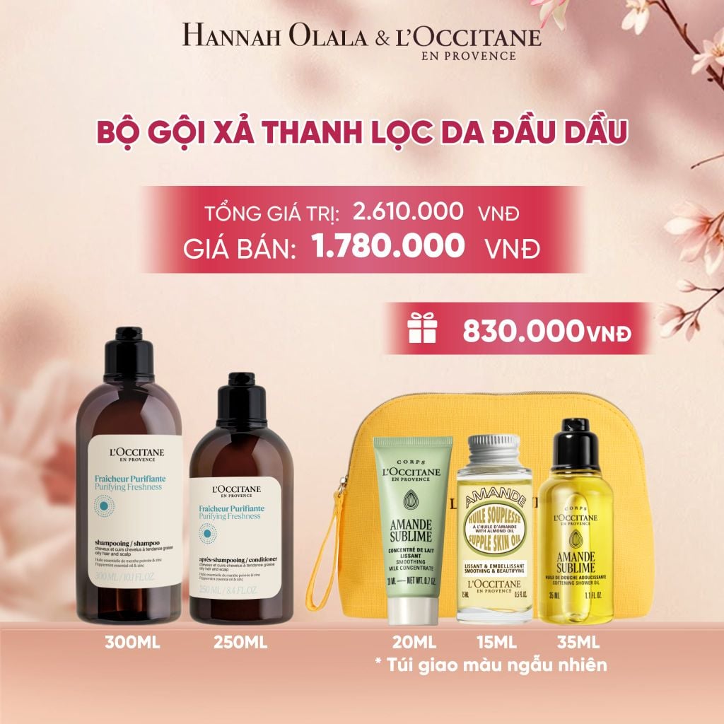  SET GỘI XẢ LOCCITANE DÀNH CHO TÓC DẦU - A2199 