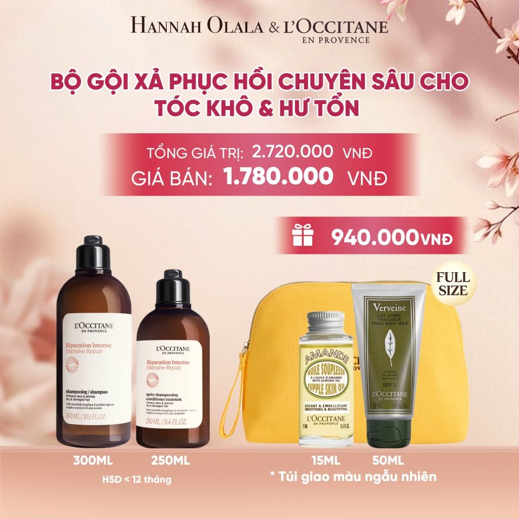  SET GỘI XẢ LOCCITANE PHỤC HỒI TÓC HƯ TỔN - A1831 