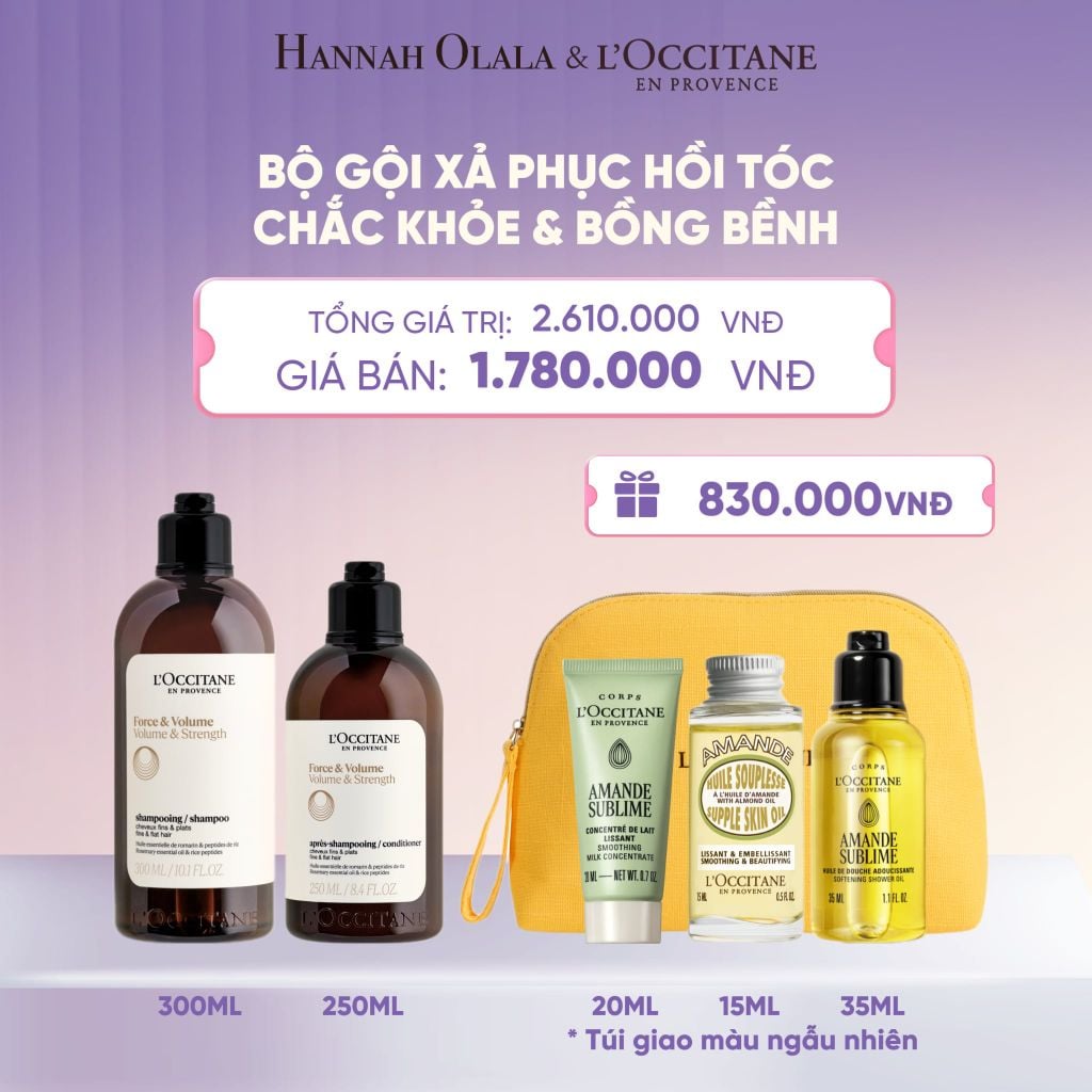  SET GỘI XẢ LOCCITANE DƯỠNG TÓC BỒNG BỀNH - H076 