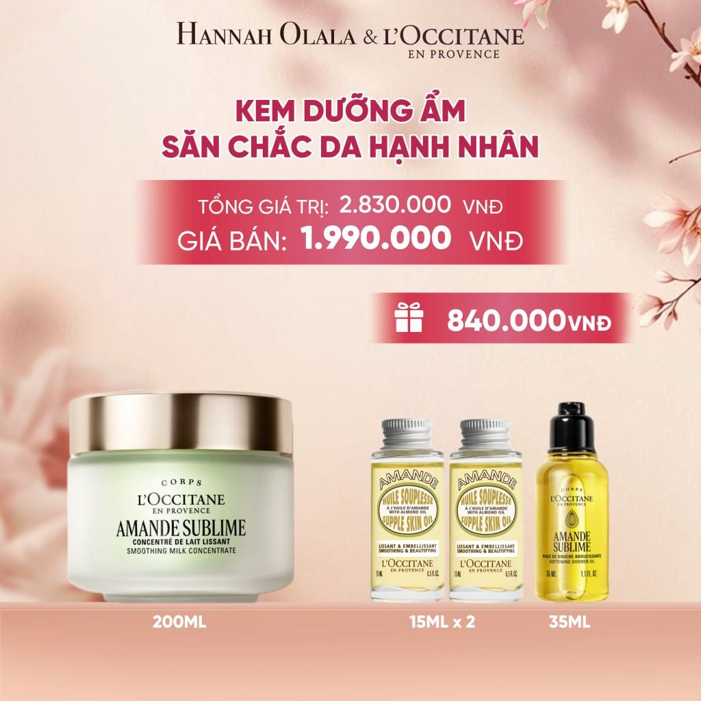  KEM DƯỠNG THỂ SĂN CHẮC DA HẠNH NHÂN LOCCITANE 200ML - A590 