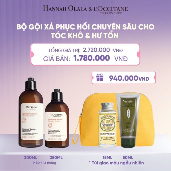  SET GỘI XẢ LOCCITANE PHỤC HỒI TÓC HƯ TỔN - H078 