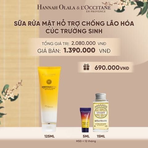  SỮA RỬA MẶT TẠO BỌT CÚC TRƯỜNG SINH LOCCITANE 125ML - A1512 
