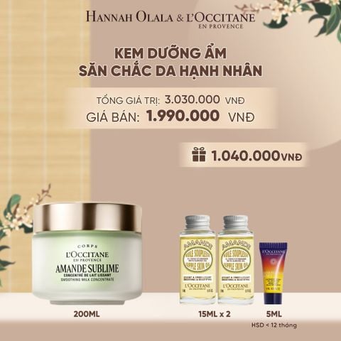  KEM DƯỠNG THỂ SĂN CHẮC DA HẠNH NHÂN LOCCITANE 200ML - A1500 