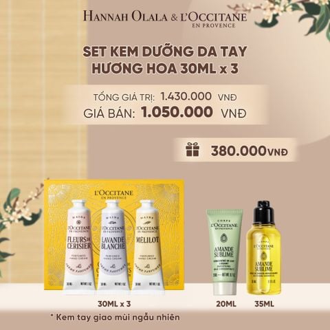  SET KEM DƯỠNG DA TAY HƯƠNG HOA LOCCITANE 30ML x 3 - A1505 