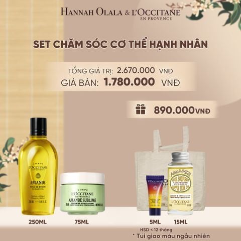  SET CHĂM SÓC CƠ THỂ HẠNH NHÂN LOCCITANE - A1506 
