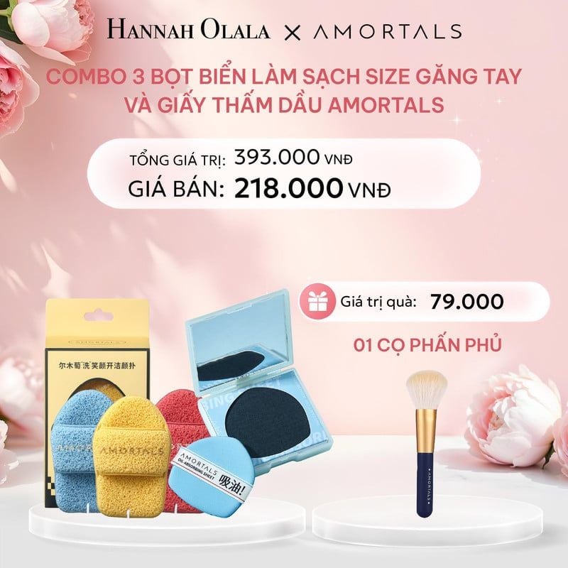  E471: (EXCLUSIVE) DEAL 2: COMBO 3 BỌT BIỂN LÀM SẠCH SIZE GĂNG TAY VÀ GIẤY THẤM DẦU AMORTALS 