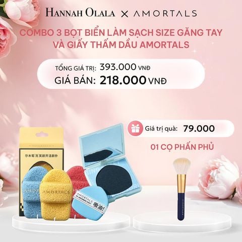  E471: (EXCLUSIVE) DEAL 2: COMBO 3 BỌT BIỂN LÀM SẠCH SIZE GĂNG TAY VÀ GIẤY THẤM DẦU AMORTALS 