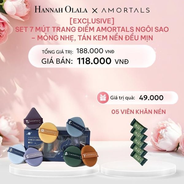  E467: DEAL 13: [EXCLUSIVE] SET 7 MÚT TRANG ĐIỂM AMORTALS NGÔI SAO – MỎNG NHẸ, TÁN KEM NỀN ĐỀU MỊN 