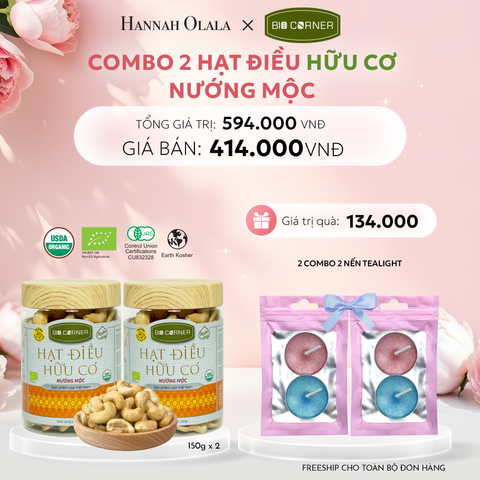  E140: DEAL 5: COMBO 2 HẠT ĐIỀU NƯỚNG MỘC (150G) 