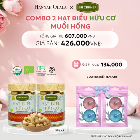 E141: DEAL 6: COMBO 2 HẠT ĐIỀU VỊ MUỐI HỒNG (150G) 