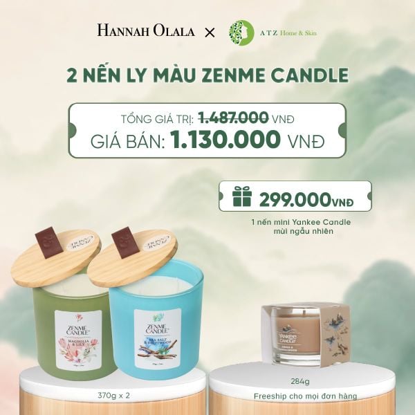  2 NẾN LY MÀU ZENME CANDLE DEAL 6: 