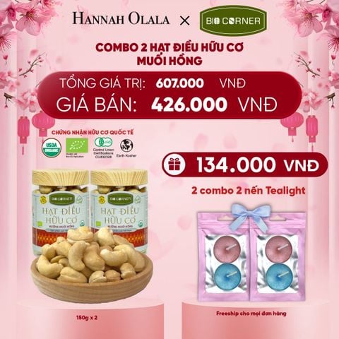  DEAL 6: COMBO 2 HẠT ĐIỀU VỊ MUỐI HỒNG (150G) 