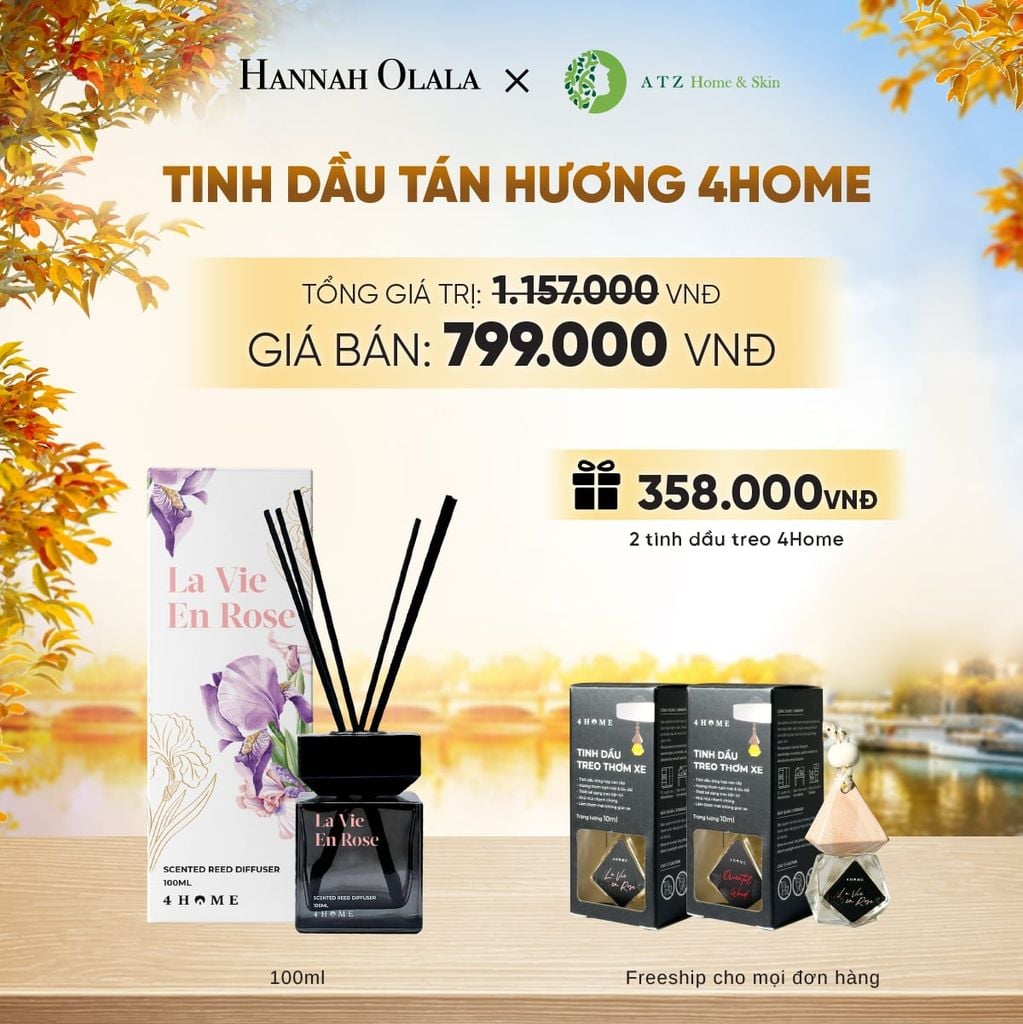  DEAL 1: MUA TINH DẦU TÁN HƯƠNG 4HOME 100ML (MỚI) - E1708 