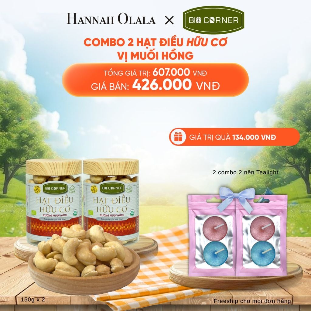  DEAL 6: COMBO 2 HẠT ĐIỀU VỊ MUỐI HỒNG (150G) 