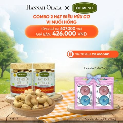  DEAL 6: COMBO 2 HẠT ĐIỀU VỊ MUỐI HỒNG (150G) 