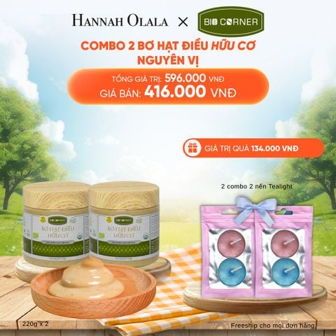  DEAL 7: COMBO 2 BƠ HẠT ĐIỀU NGUYÊN VỊ (220G) 