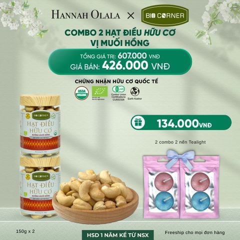  DEAL 6: COMBO 2 HẠT ĐIỀU VỊ MUỐI HỒNG (150G) 