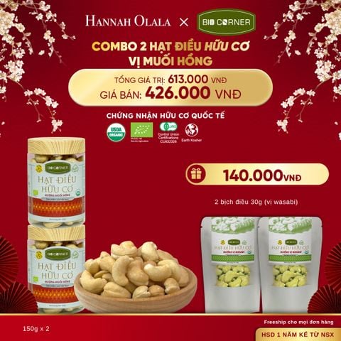  A339_DEAL 6: COMBO 2 HẠT ĐIỀU VỊ MUỐI HỒNG (150G) 